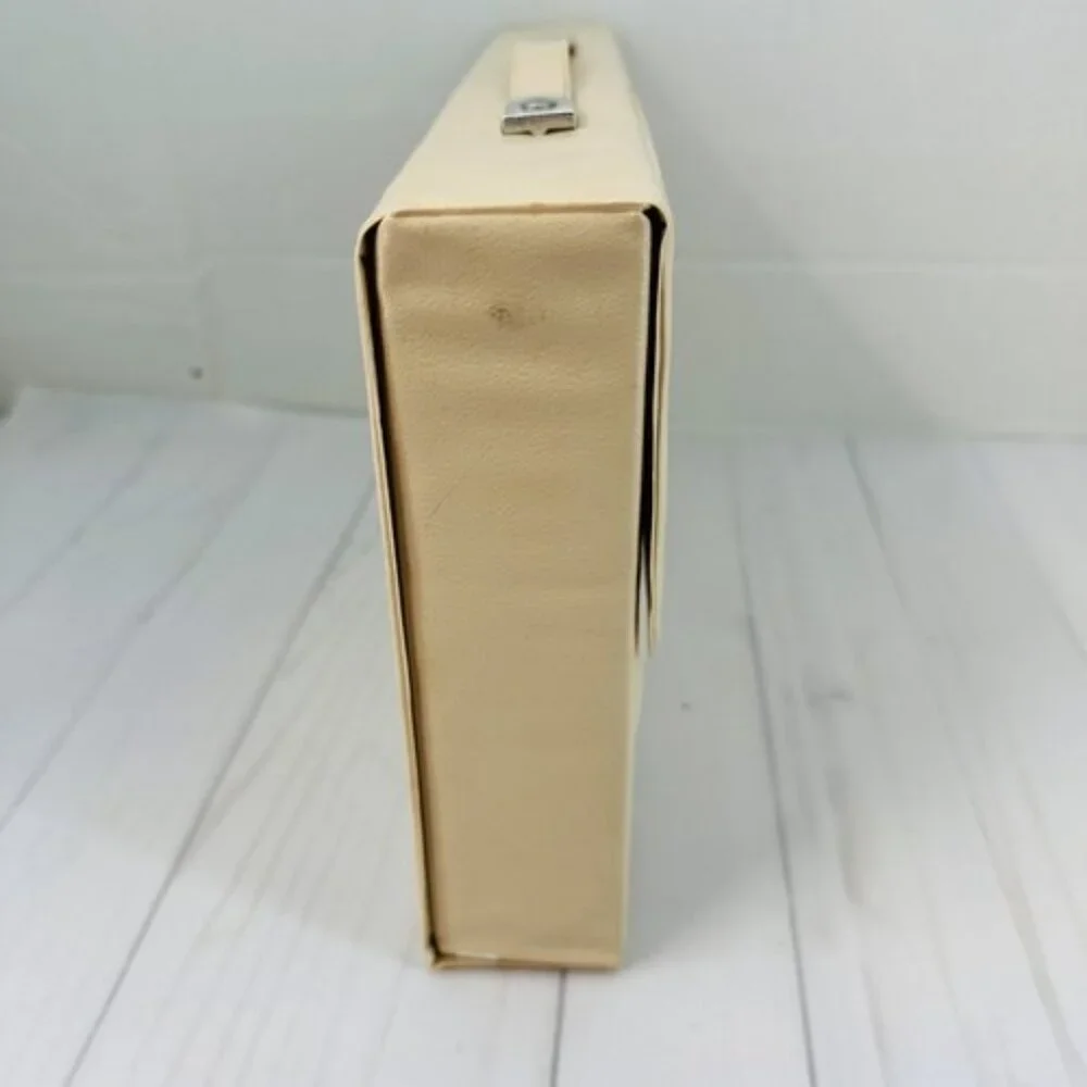 Vintage Beige Lighted Makeup Magnifying Mirror Starburst Glam Kitsch